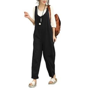 Black Cotton Jumpsuit Size Medium